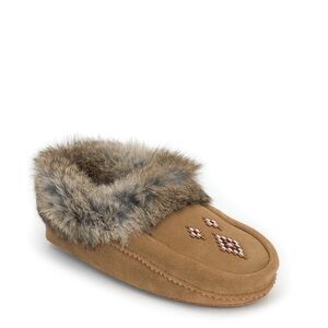 Manitobah Women's Tipi Suede Moccasin in Oak Size 9